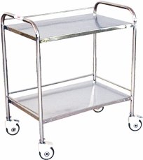 INSTRUMENT TROLLEY WITH RAILING