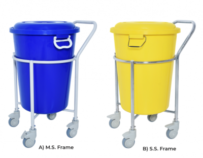 SOILED LINEN TROLLEY (with plastic bucket)
